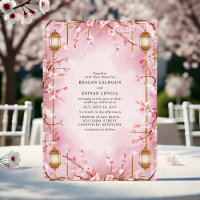 Pink Cherry Blossom Lantern Wedding