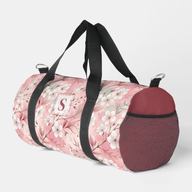 Pink cherry blossom monogram duffle bag (Rechte Ecke)