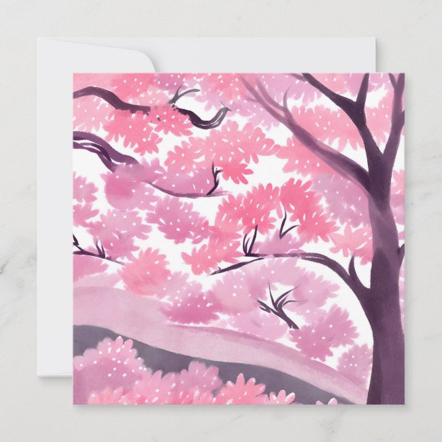 Pink Cherry Blossom | Naturfarbenkarte (Vorderseite)