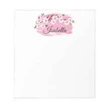 Pink Cherry Blossom Notepad