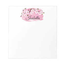 Pink Cherry Blossom Notepad Notizblock