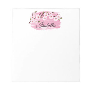 Pink Cherry Blossom Notepad Notizblock