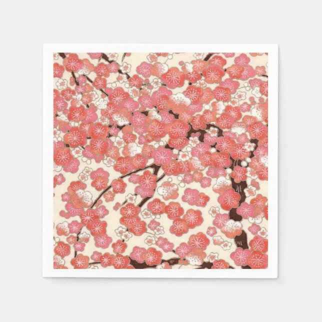 Pink Cherry Blossom Papierserviette (Vorderseite)