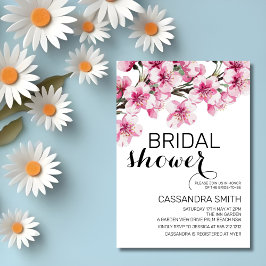 Pink Cherry Blossom Sakura Blume Brautparty Einladung