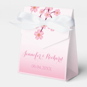 Pink Cherry Blossom Sakura Branch Hochzeit Geschenkschachtel