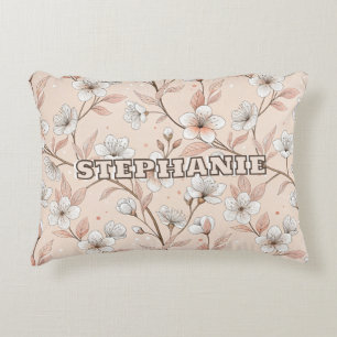 Pink Cherry Blossom Sakura Muster auf Pink (2) Dekokissen