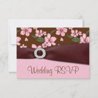 Pink Cherry Blossom Wedding RSVP Einladungskarten
