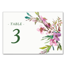 Pink Cherry Blossom Wedding Tischnummer