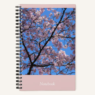 Pink Cherry Blossoms 5,5"x8,5" Notebook Notizbuch