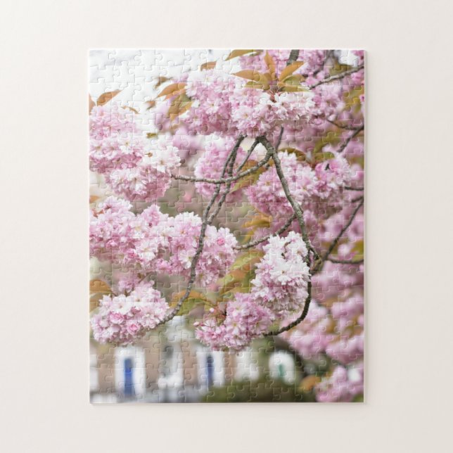 Pink Cherry Blossoms Tree Islington London UK Puzzle (Vertikal)