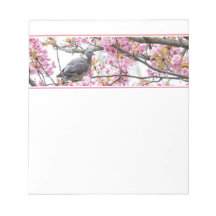 Pink Cherry Blüten Taube Notepad