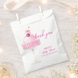 Pink Cherry Champagne Brunch Babydusche Geschenktütchen