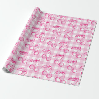 Pink Cherry Coquette Ästhetik Geschenkpapier