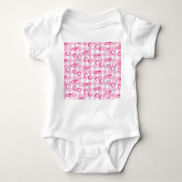 Pink Cherry Coquette Baby Strampler
