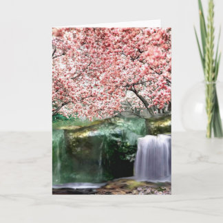 Pink Cherry Sakura Japanischer Blossom Tree Card Karte