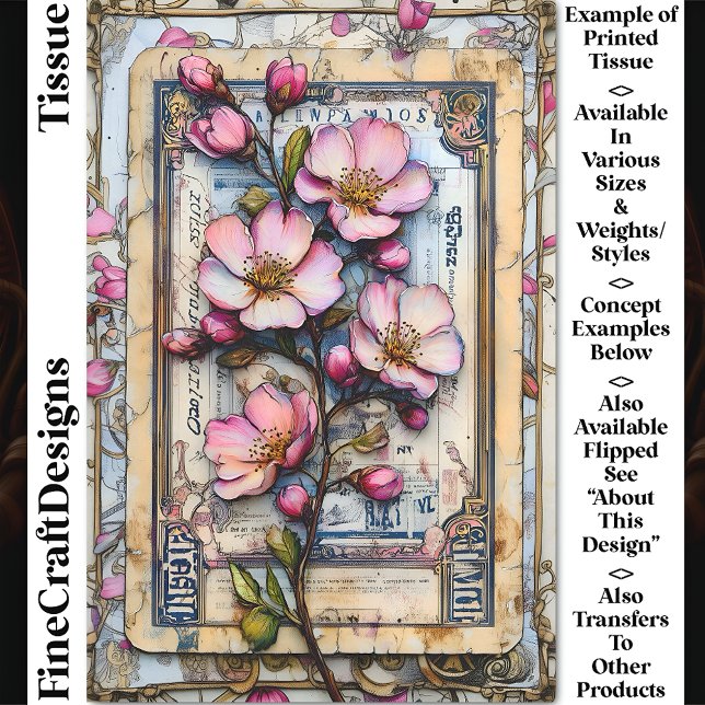 Pink Cherry Tree Blossom DA2R Decoupage Seidenpapier (Von Creator hochgeladen)