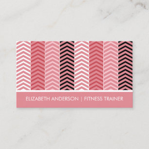 Pink Chevron Fitness-Trainer Visitenkarte