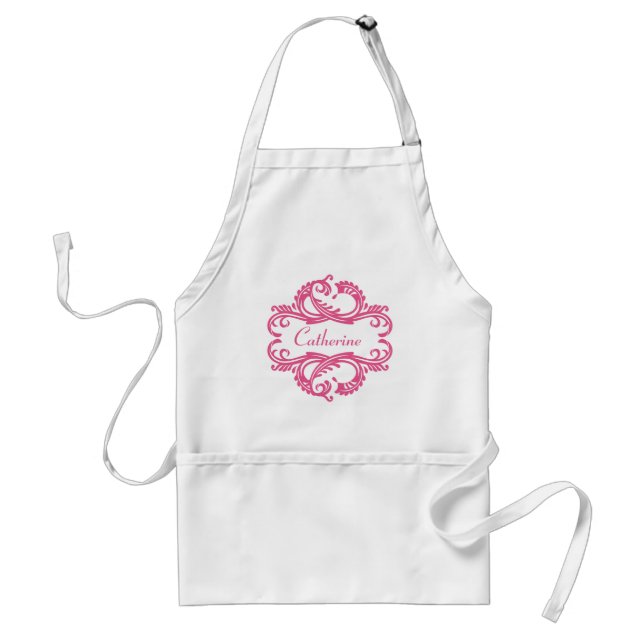 Pink Chic Damask Schürze (Vorne)