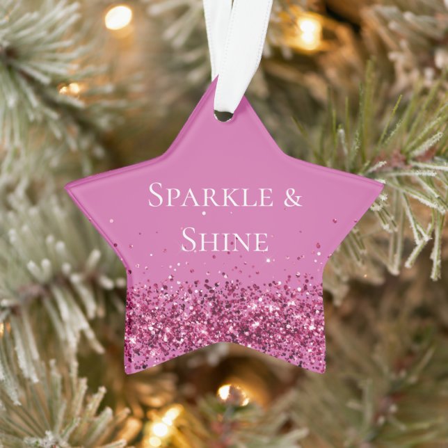 Pink Chic Glitzer Sparkle Ornament (Baum)