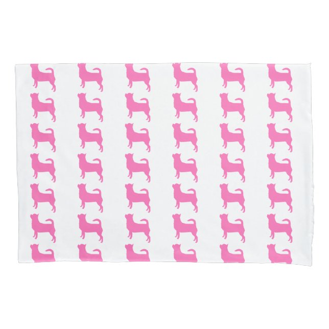 Pink Chihuahua Pillow Case Kissenbezug (Vorderseite)