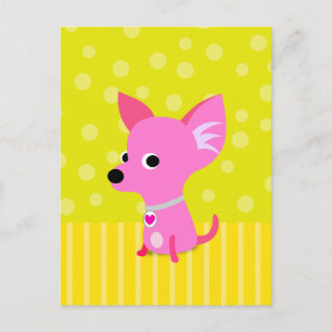 Pink Chihuahua Postkarte