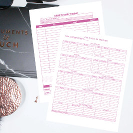 Pink Child Healthcare and Growth Tracker Seiten