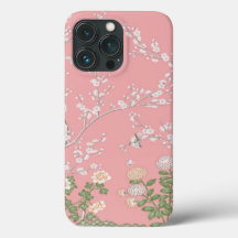 Pink Chinoiserie Bird Floral Elegant