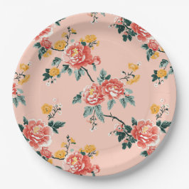 Pink Chinoiserie Blanche Pappteller