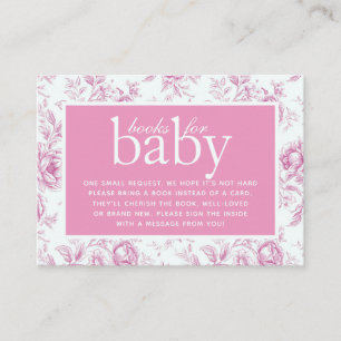 Pink Chinoiserie Blumenspielbücher für Kinder Begleitkarte