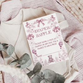 Pink Chinoiserie Blumenspülung Windschutzscheibe W Begleitkarte