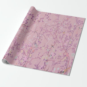 Pink Chinoiserie Chinesisch Dekoupage Geschenkpapier