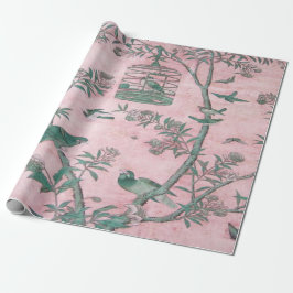 Pink Chinoiserie Chinesisch Dekoupage Geschenkpapier
