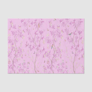 Pink Chinoiserie Chinesisch Dekoupage Seidenpapier
