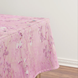 Pink Chinoiserie Cotton Dining Tableclout Tischdecke