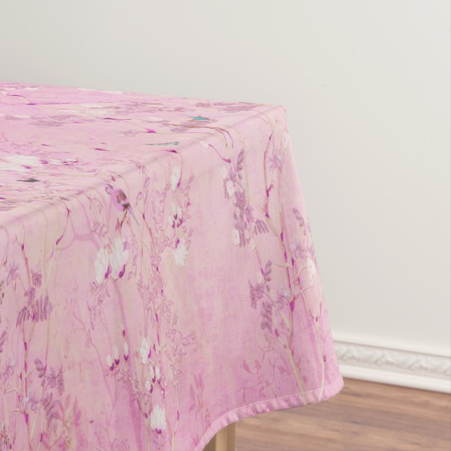 Pink Chinoiserie Cotton Dining Tableclout Tischdecke (Beispiel)