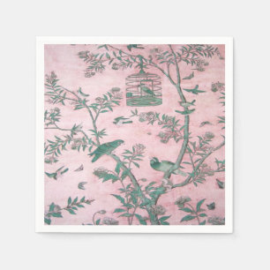 Pink Chinoiserie Dekoupage Serviette