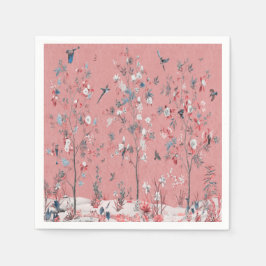 Pink Chinoiserie Dekoupage Serviette