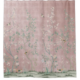 Pink Chinoiserie Duschvorhang