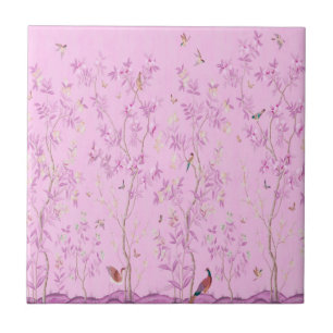 Pink Chinoiserie Fliese