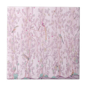 Pink Chinoiserie Fliese