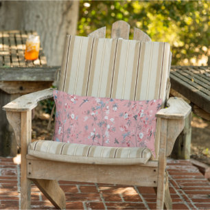 Pink Chinoiserie Gartensitzplatz Außenbereich Kissen Für Draußen