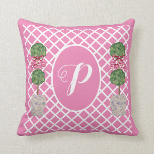 Pink Chinoiserie Ginger Jar Jars Topiary Basket Th Kissen