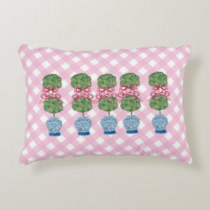Pink Chinoiserie Ginger Jars Jar Topiary Lumbar Dekokissen