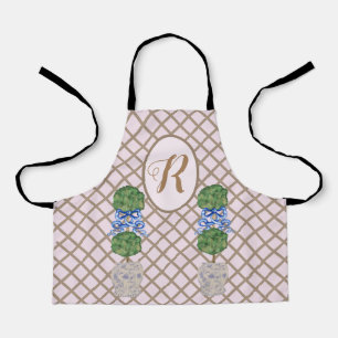 Pink Chinoiserie Ginger Jars Topiary Schürze