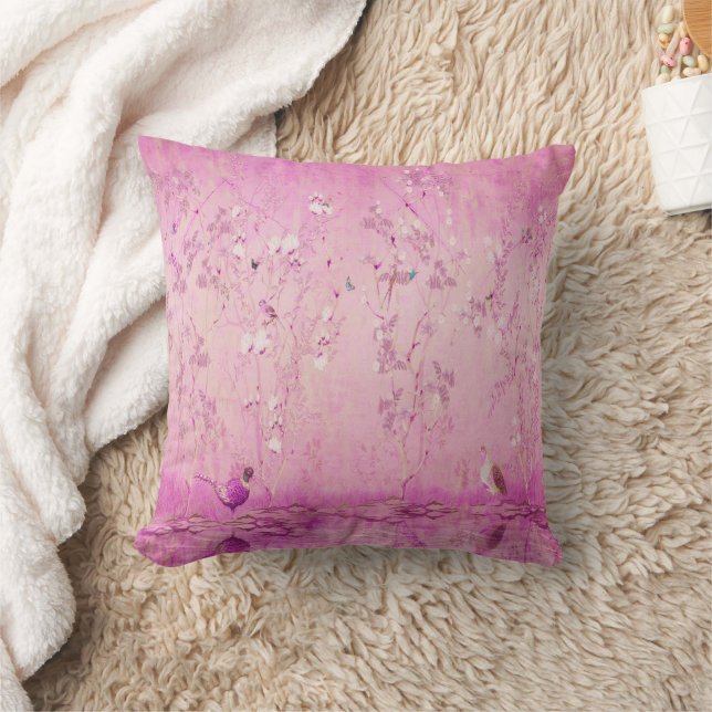 Pink Chinoiserie Kissen (Decke)