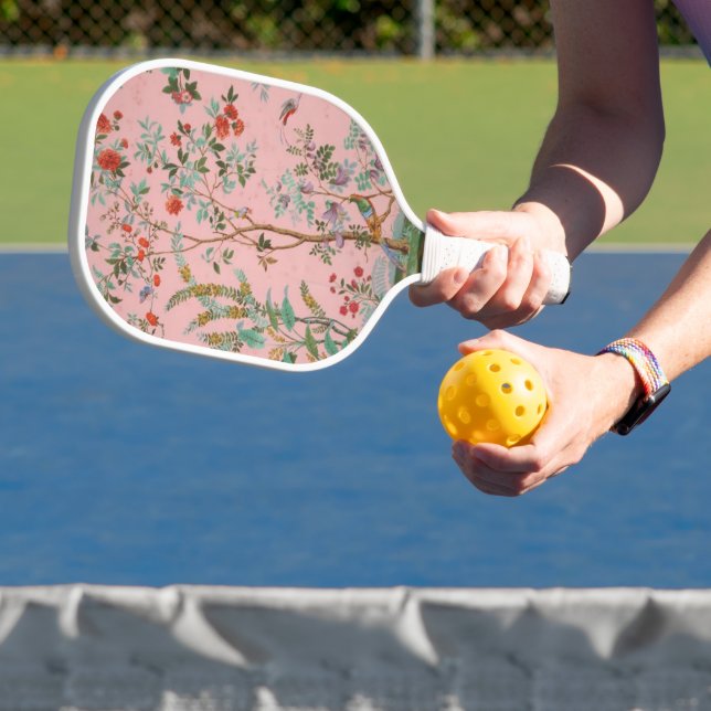 Pink Chinoiserie Pickleball Schläger (InSitu)