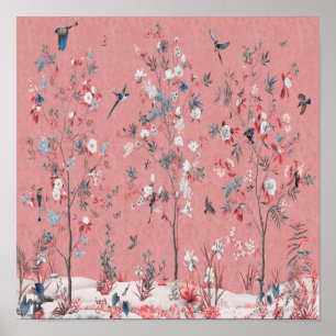 Pink Chinoiserie Poster