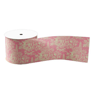Pink Chinoiserie Ripsband