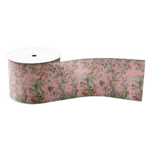 Pink Chinoiserie Ripsband