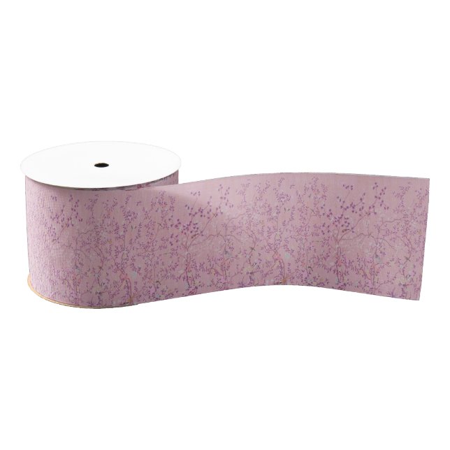 Pink Chinoiserie Ripsband (Spule)